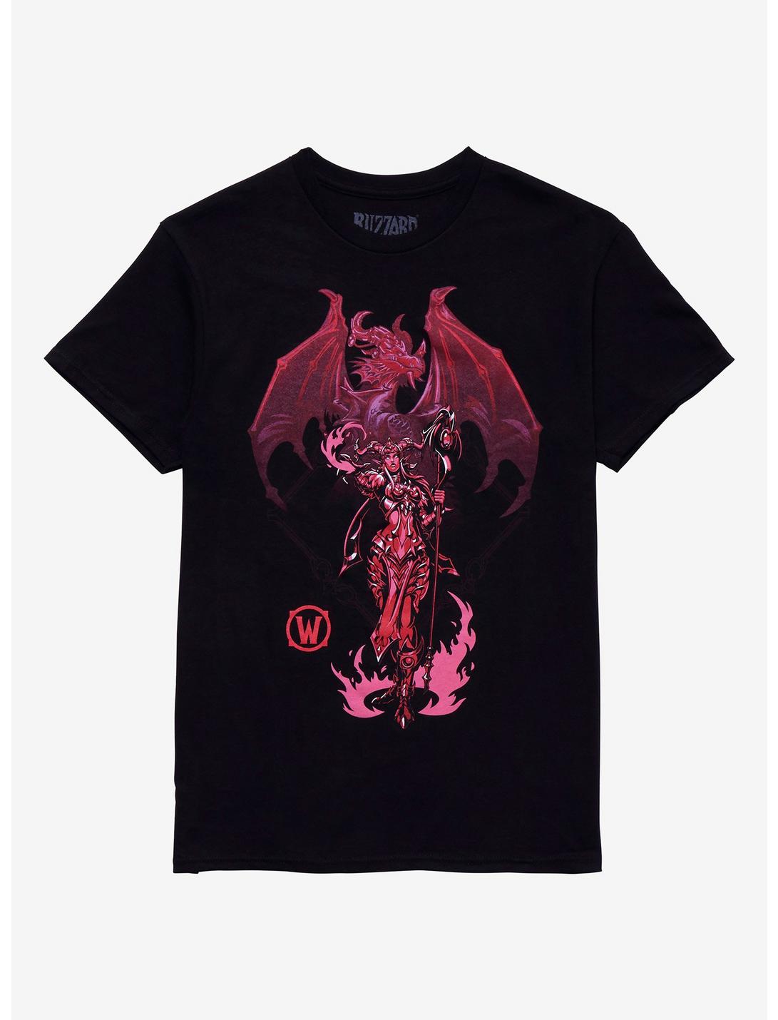 World Of Warcraft Red Dragon T-Shirt, BLACK, hi-res