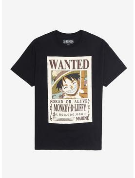 Plus Size One Piece Luffy Wanted Poster T-Shirt, , hi-res