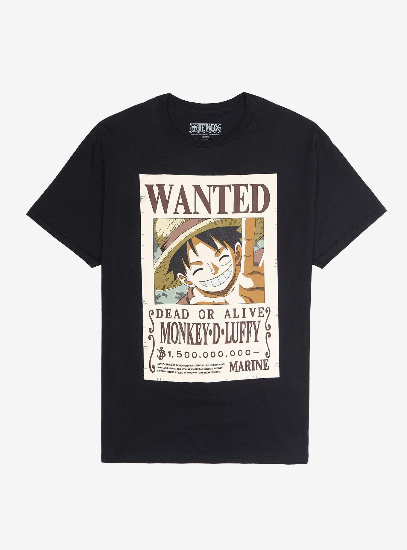 One Piece T-Shirts, One Piece Posters - One Piece T-Shirt Avis de Recherche  Luffy wanted OMS0911 - ®One Piece Merch