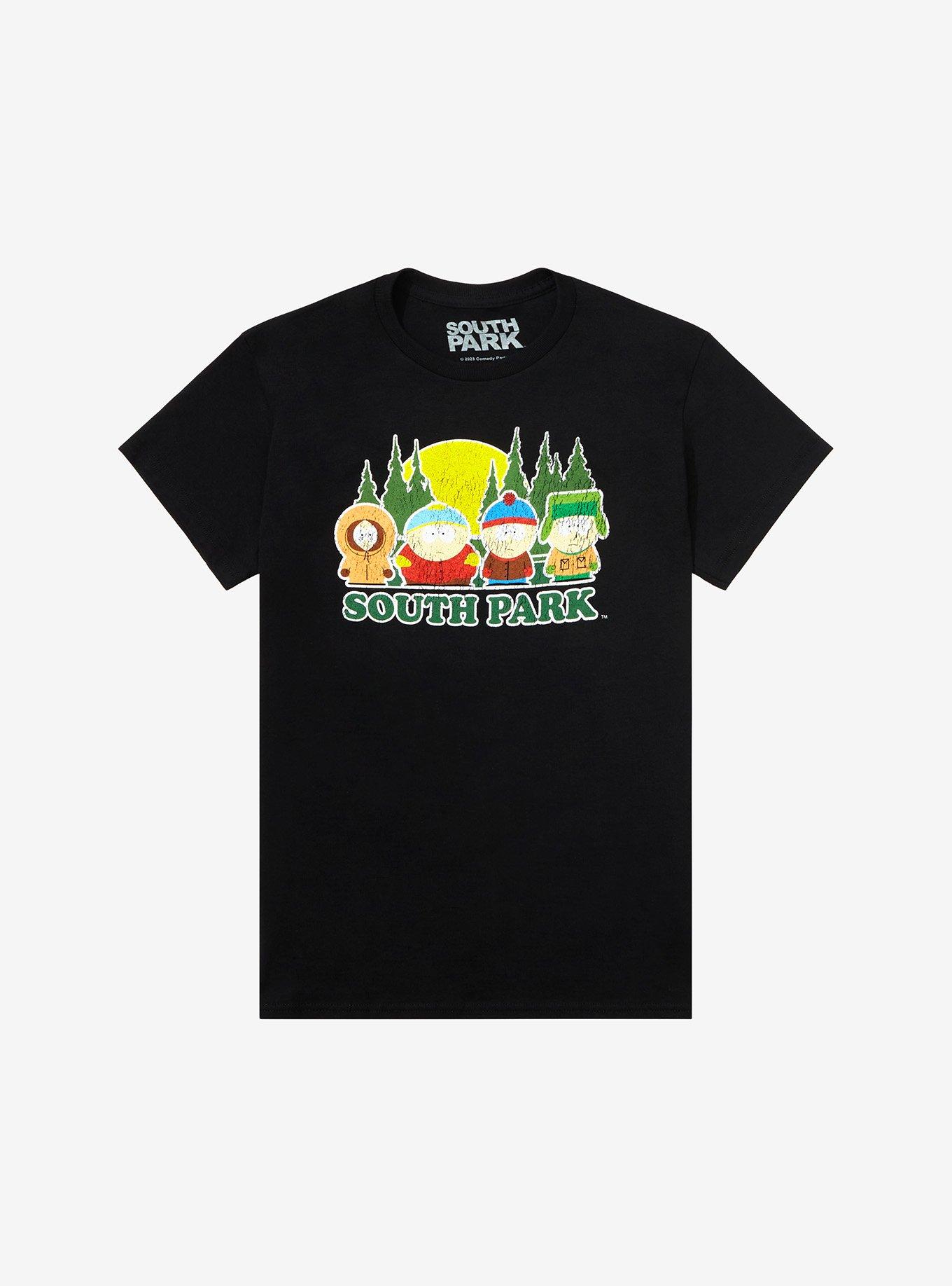 South Park Distressed Group T-Shirt, BLACK, hi-res