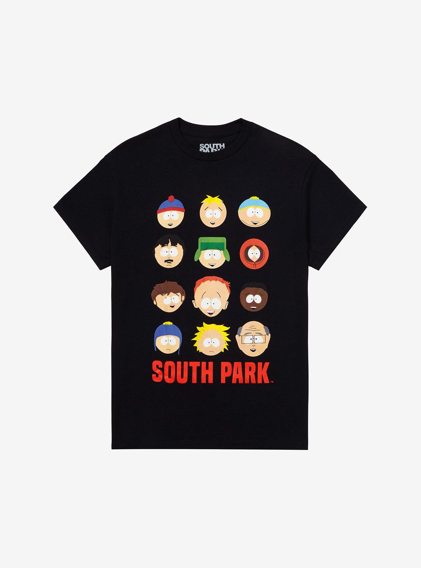 South Park Faces Grid T-Shirt, BLACK, hi-res