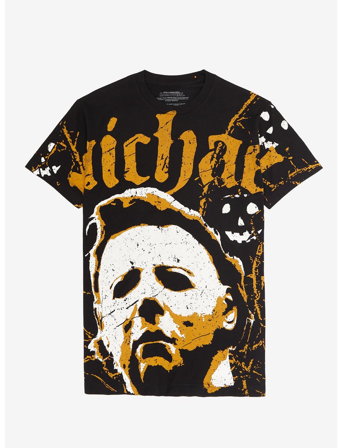 Halloween Michael Myers Portrait T-Shirt, BLACK, hi-res