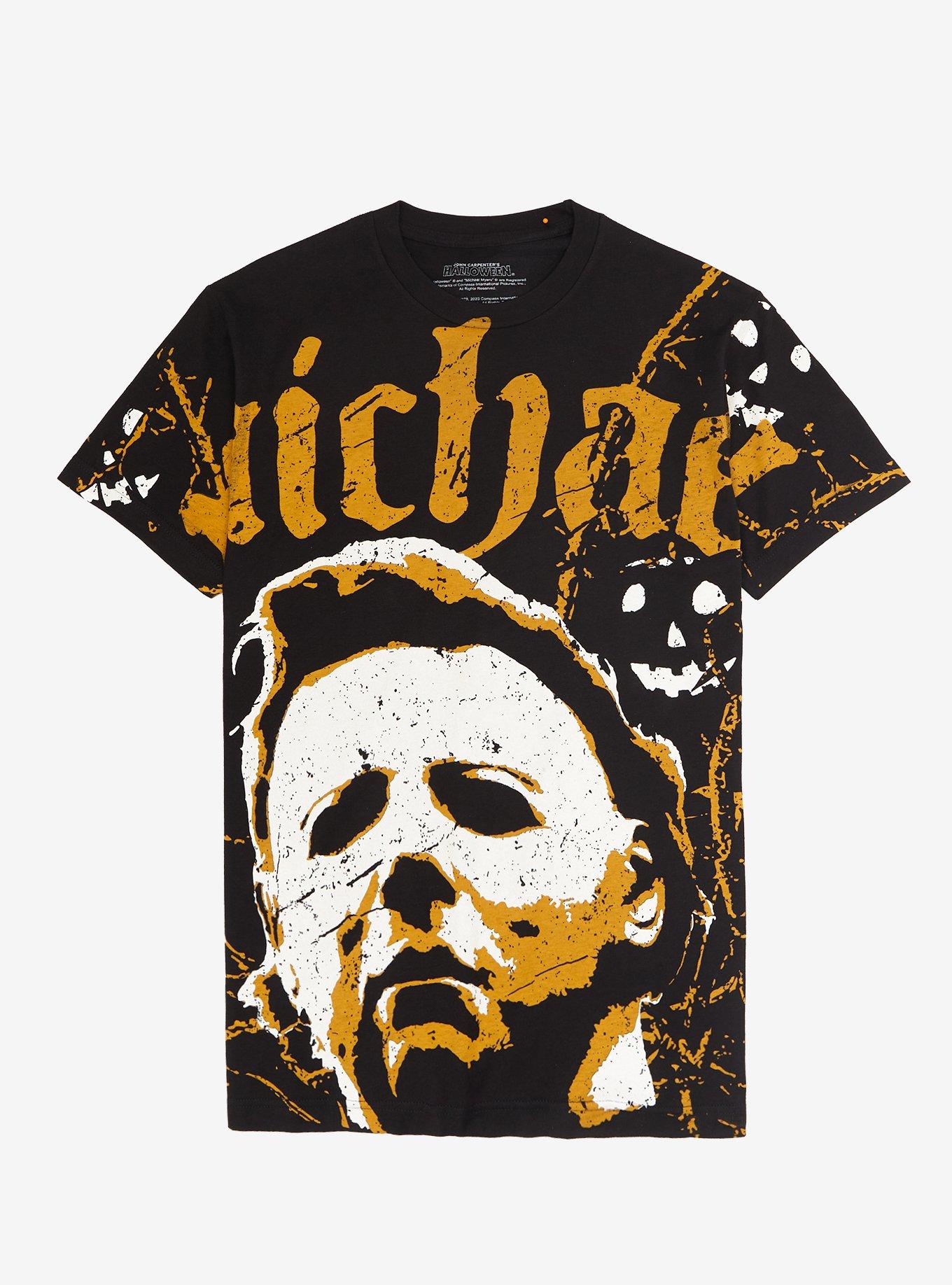 Halloween Michael Myers Portrait T-Shirt, BLACK, hi-res