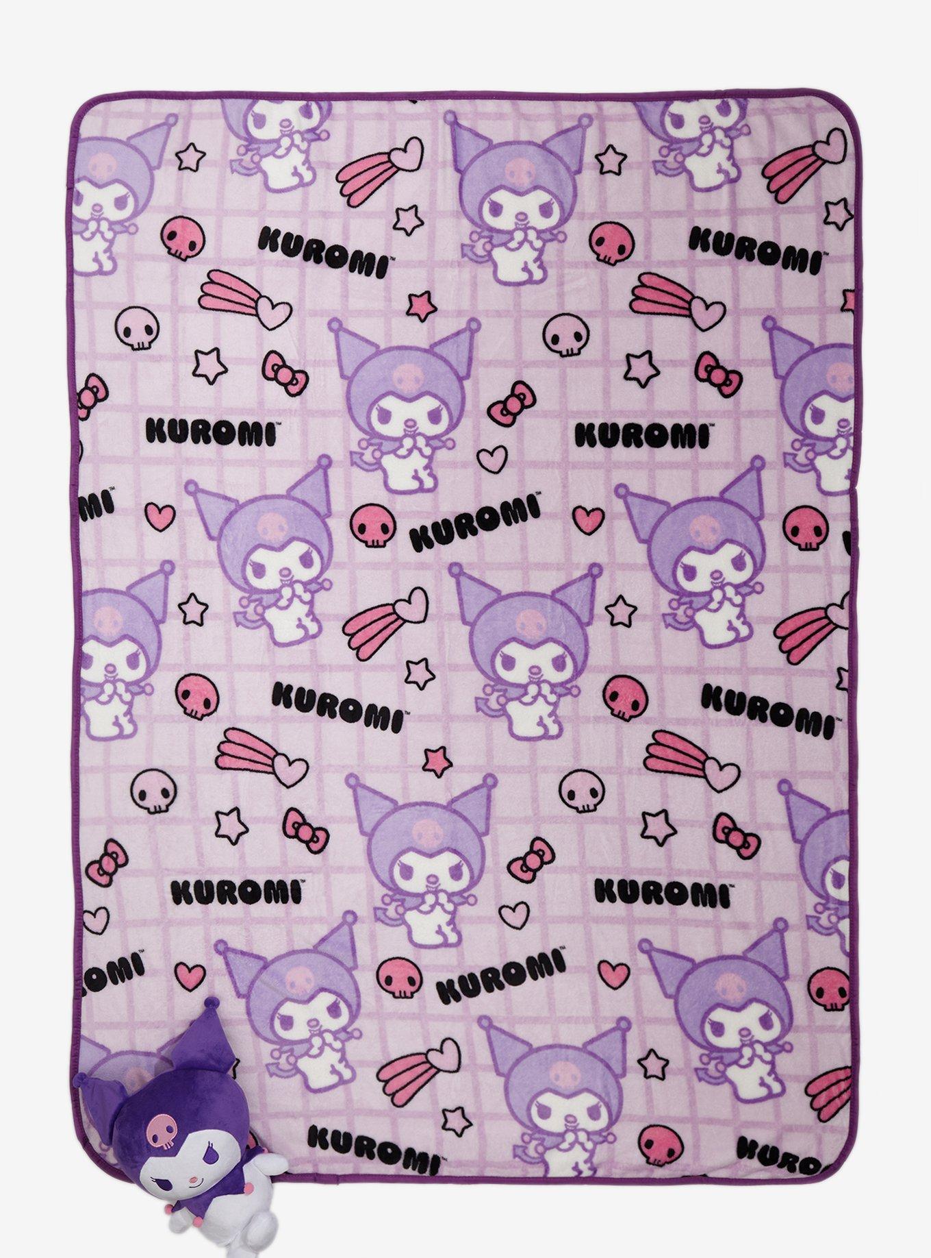 Kuromi Plush Throw Blanket Set