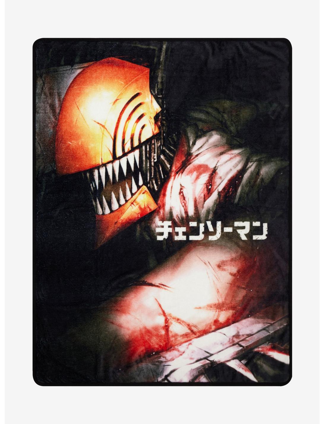 Chainsaw Man Bloody Throw Blanket, , hi-res