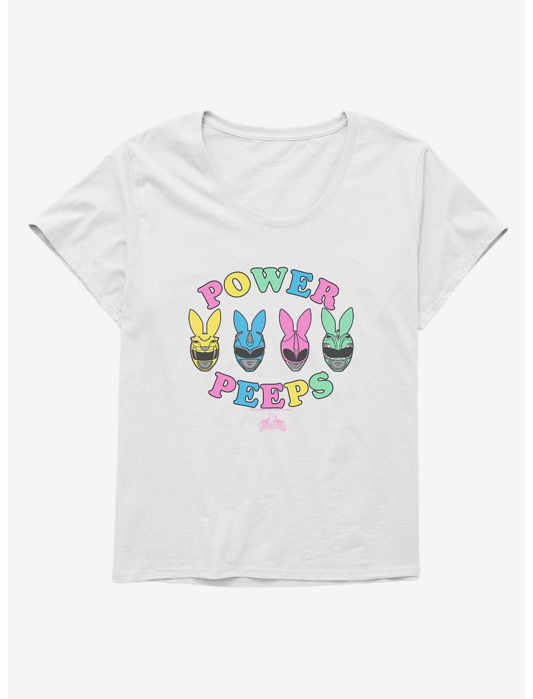 Mighty Morphin Power Rangers Power Peeps Girls T-Shirt Plus Size, WHITE, hi-res