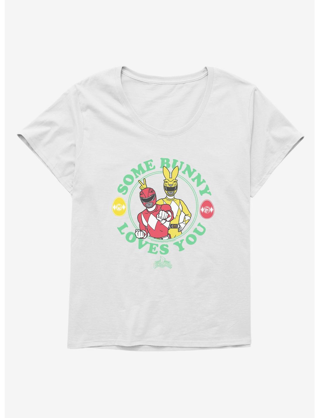 Mighty Morphin Power Rangers Some Bunny Loves You Girls T-Shirt Plus Size, WHITE, hi-res