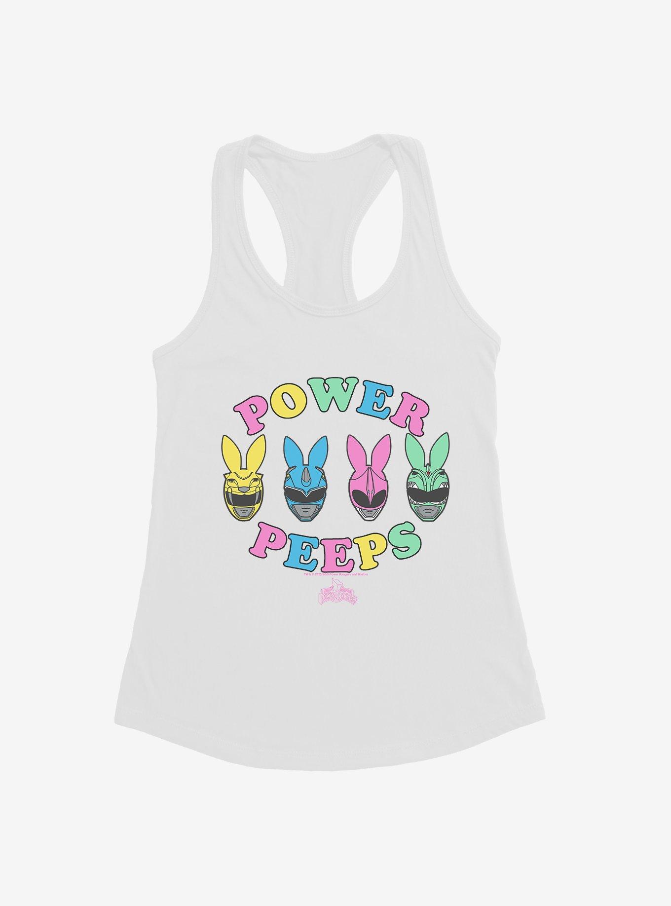 Mighty Morphin Power Rangers Power Peeps Girls Tank, WHITE, hi-res