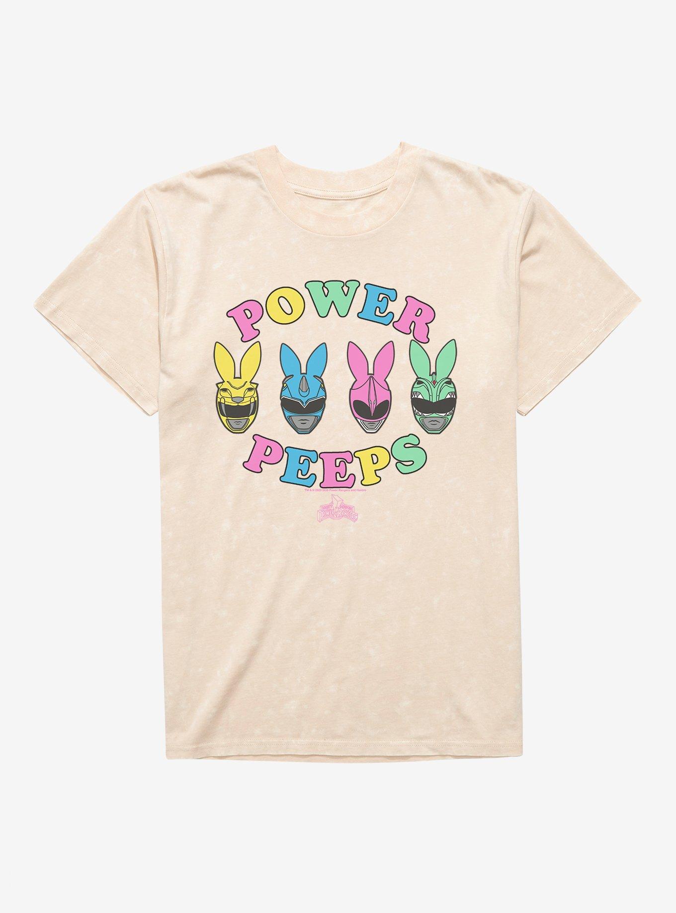 Mighty Morphin Power Rangers Power Peeps Mineral Wash T-Shirt