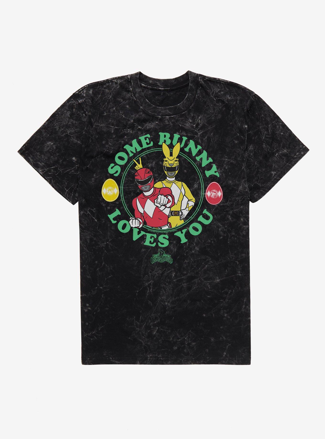 Mighty Morphin Power Rangers Some Bunny Loves You Mineral Wash T-Shirt, , hi-res