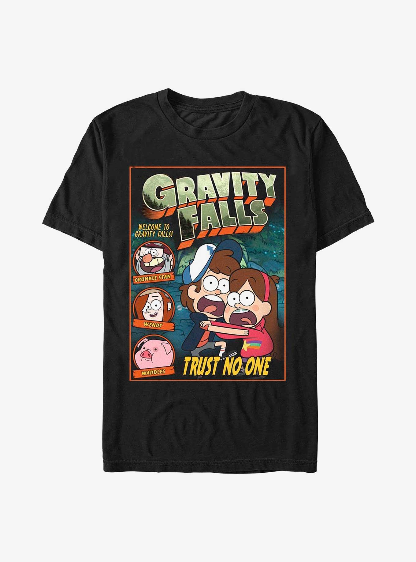 Disney Gravity Falls Trust No One Comic Cover T-Shirt - BLACK