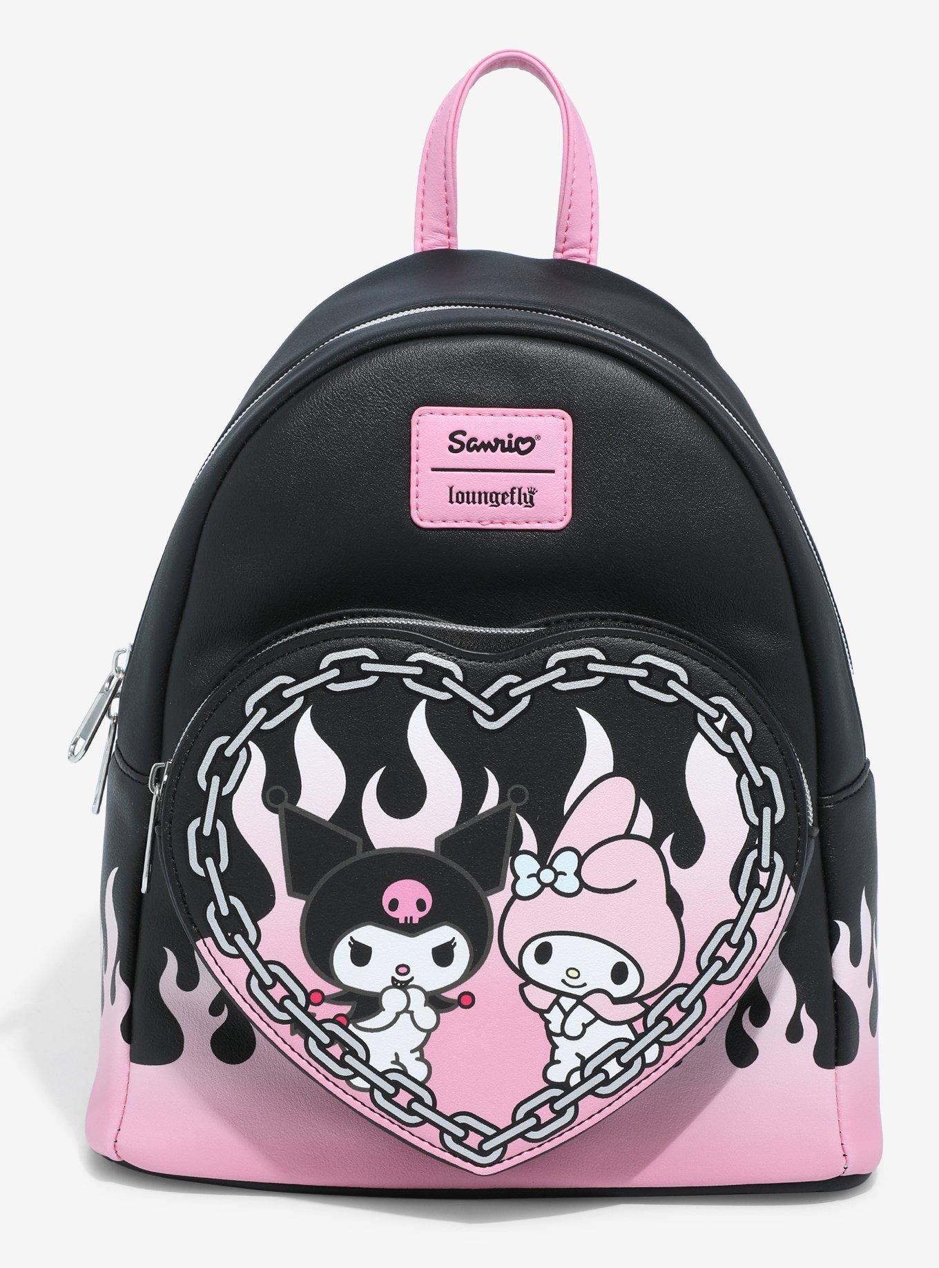 Loungefly My Melody Kuromi Flame Heart Mini Backpack Hot Topic