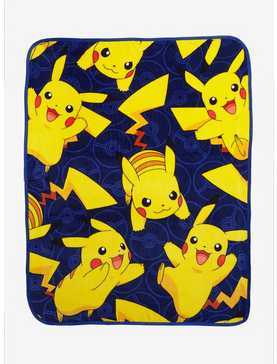 Pokemon Pikachu Poses Throw Blanket, , hi-res