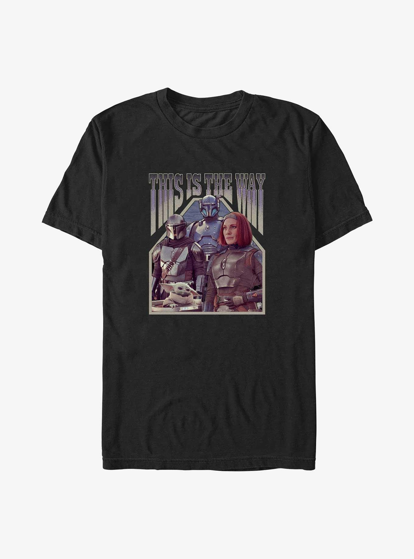 Star Wars The Mandalorian Squad Din Djarin Grogu Paz Vizsla & Bo-Katan Big & Tall T-Shirt Hot Topic Web Exclusive, , hi-res