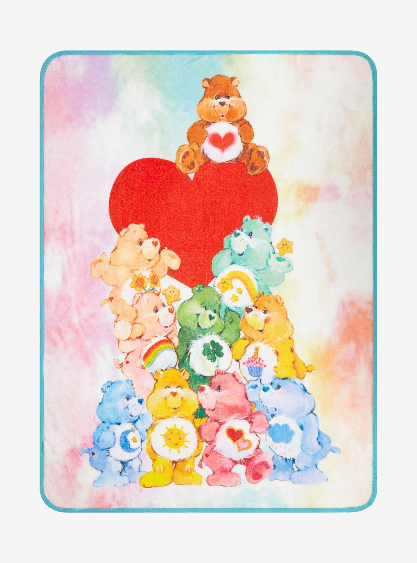 Care Bears Easter Throw Blanket – 50x70 Inches, Spring Eggs & Hearts Design, Soft Fleece