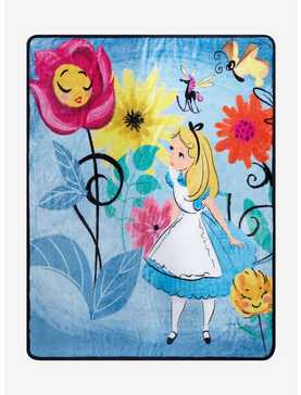 Disney Alice In Wonderland Flowers Throw Blanket, , hi-res