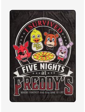 Five Nights At Freddy's I Survived Throw Blanket, , hi-res