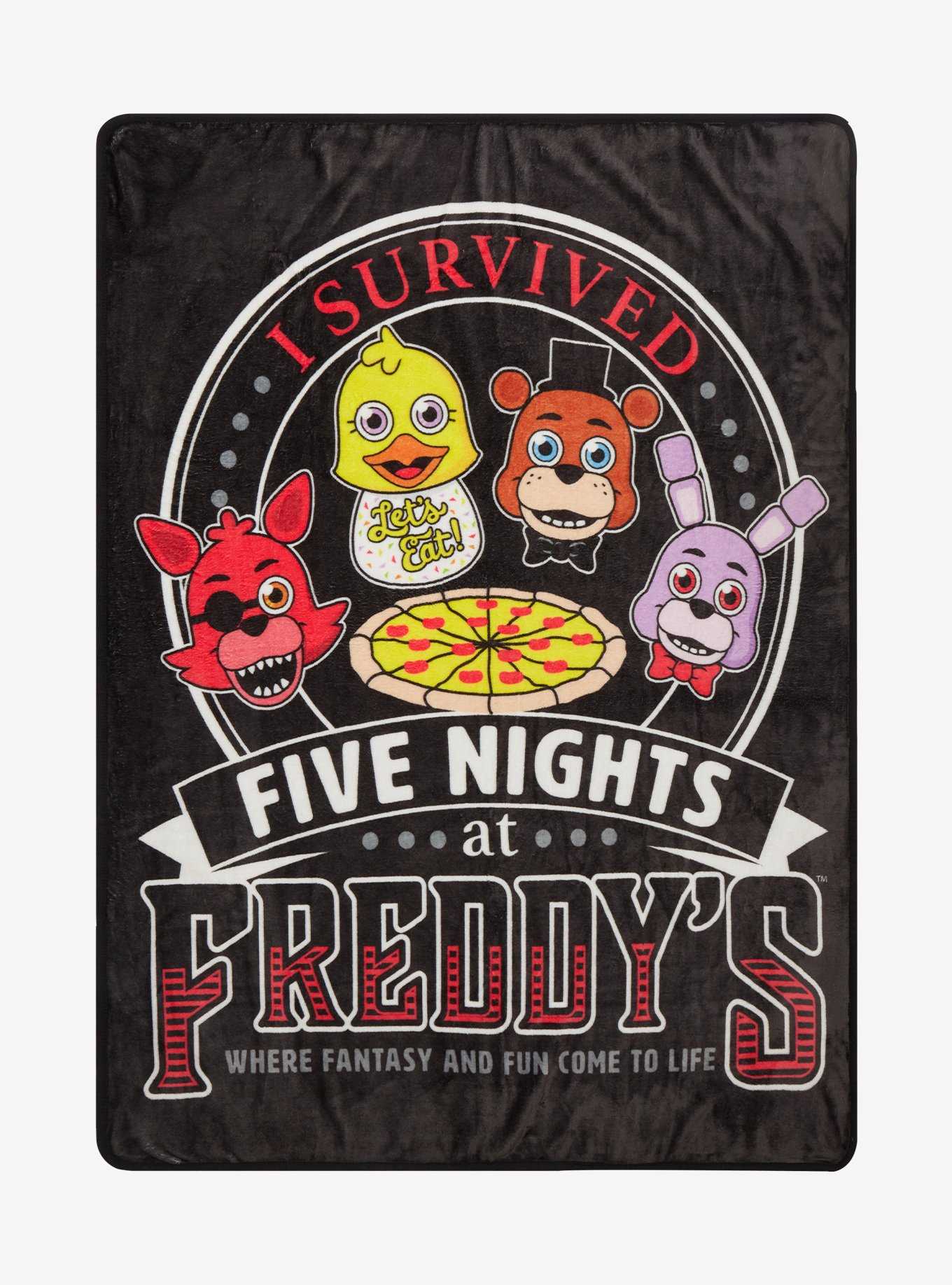 Five Nights At Freddy's I Survived Throw Blanket, , hi-res
