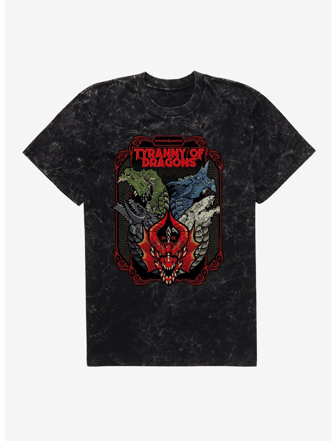 Dungeons & Dragons Tyranny Of Dragons Mineral Wash T-Shirt, BLACK MINERAL WASH, hi-res