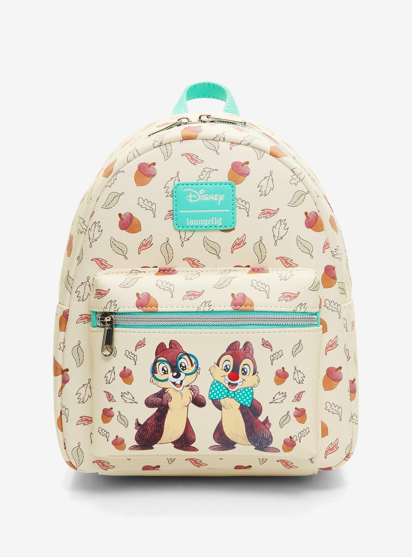 Loungefly Disney Chip and Dale Snackies All-Over-Print Mini Backpack