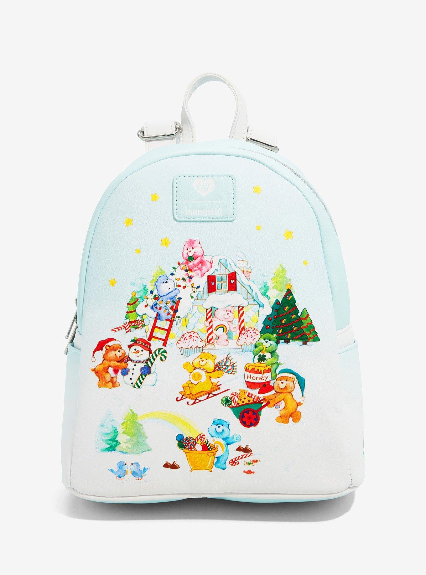 STOCK - LOUNGEFLY X CAREBEARS - CARE-A-LOT CASTLE MINI BACKPACK