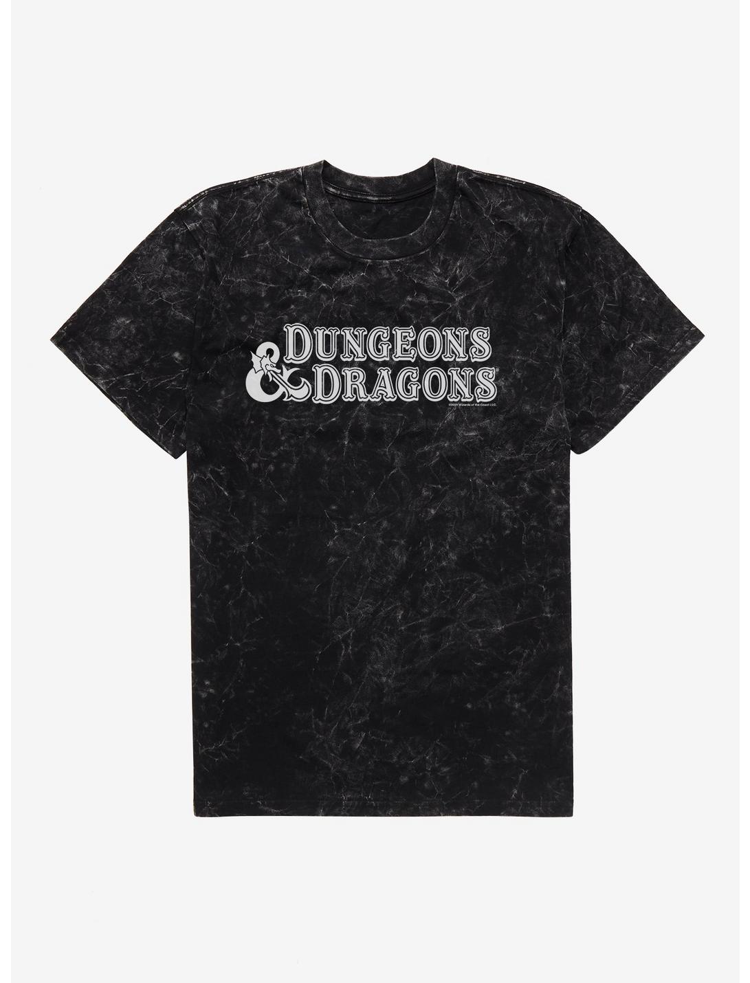 Dungeons & Dragons Classic Logo Mineral Wash T-Shirt, BLACK MINERAL WASH, hi-res