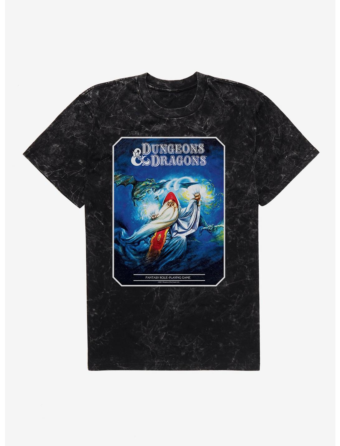 Dungeons & Dragons Wizard Vintage Handbook Mineral Wash T-Shirt, BLACK MINERAL WASH, hi-res