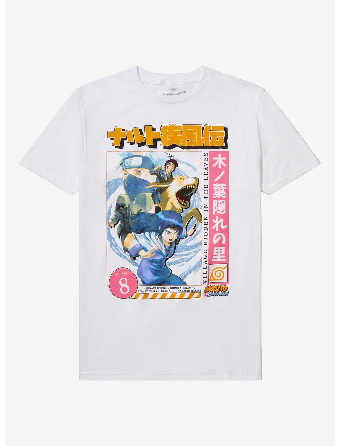 Naruto Shippuden Team 8 Magazine Cover T-Shirt, BLACK, hi-res