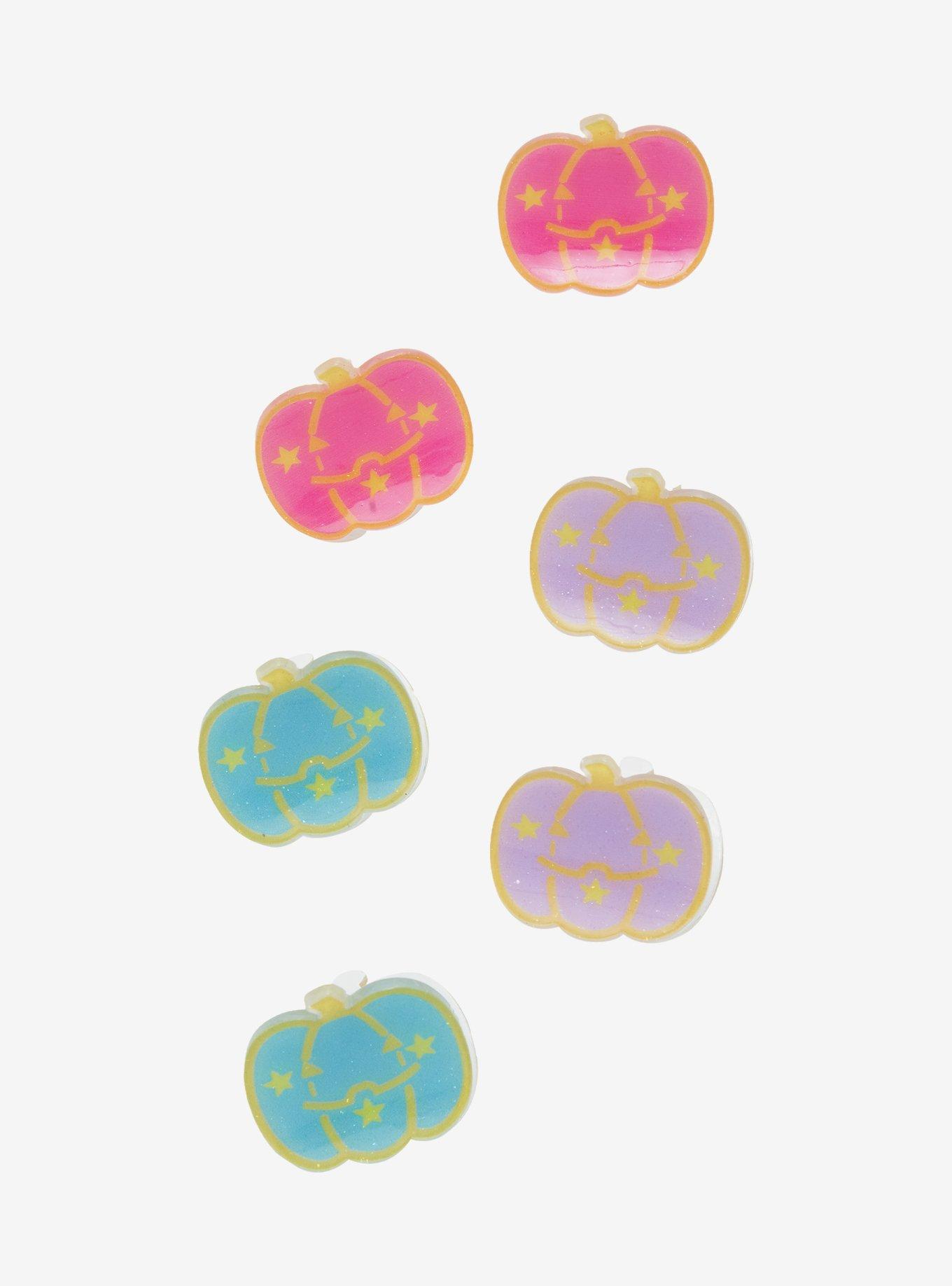 Sweet Society Pastel Pumpkin Hair Clip Set, , hi-res