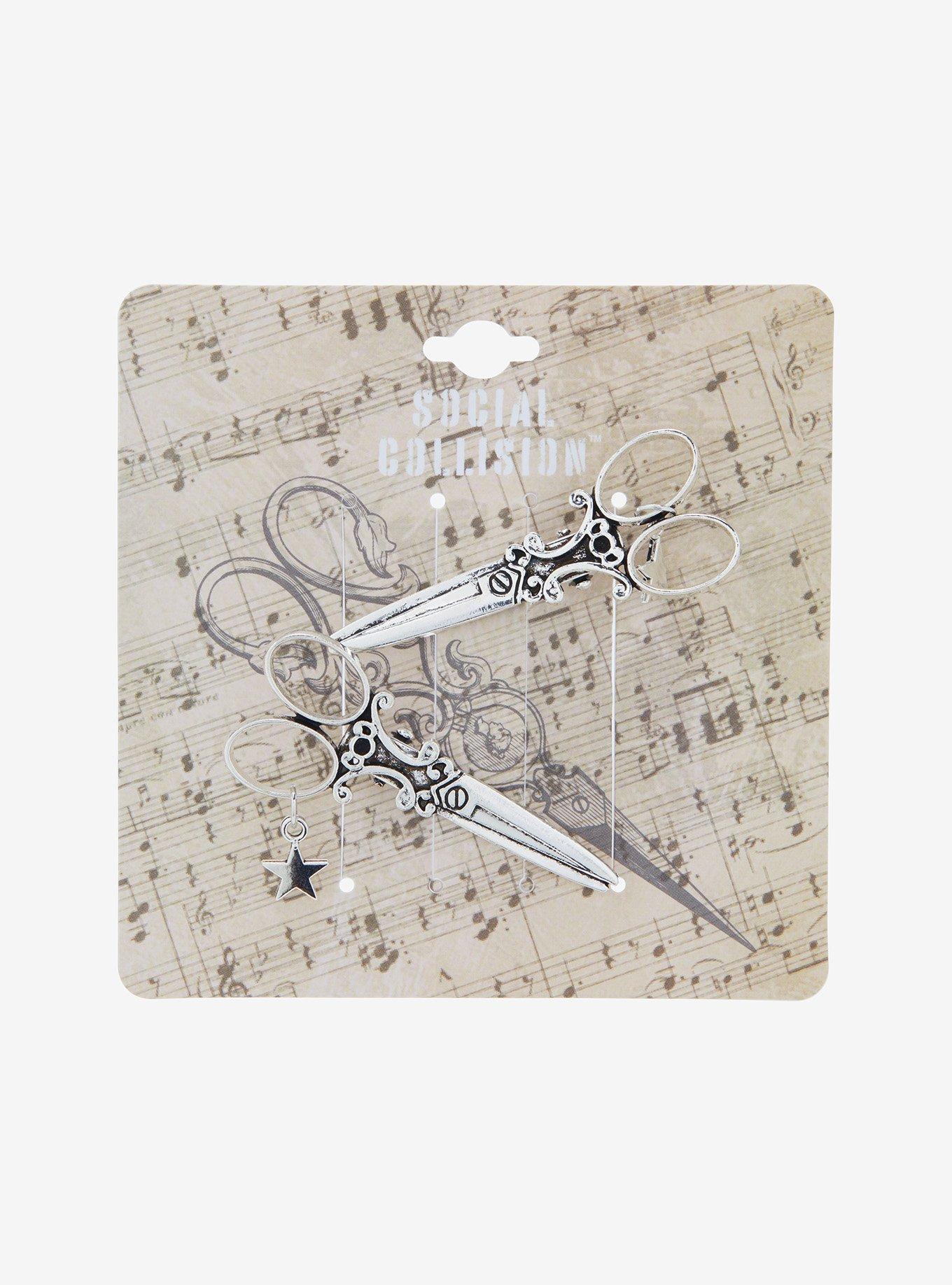 Social Collision Vintage Scissors Hair Clip Set, , hi-res