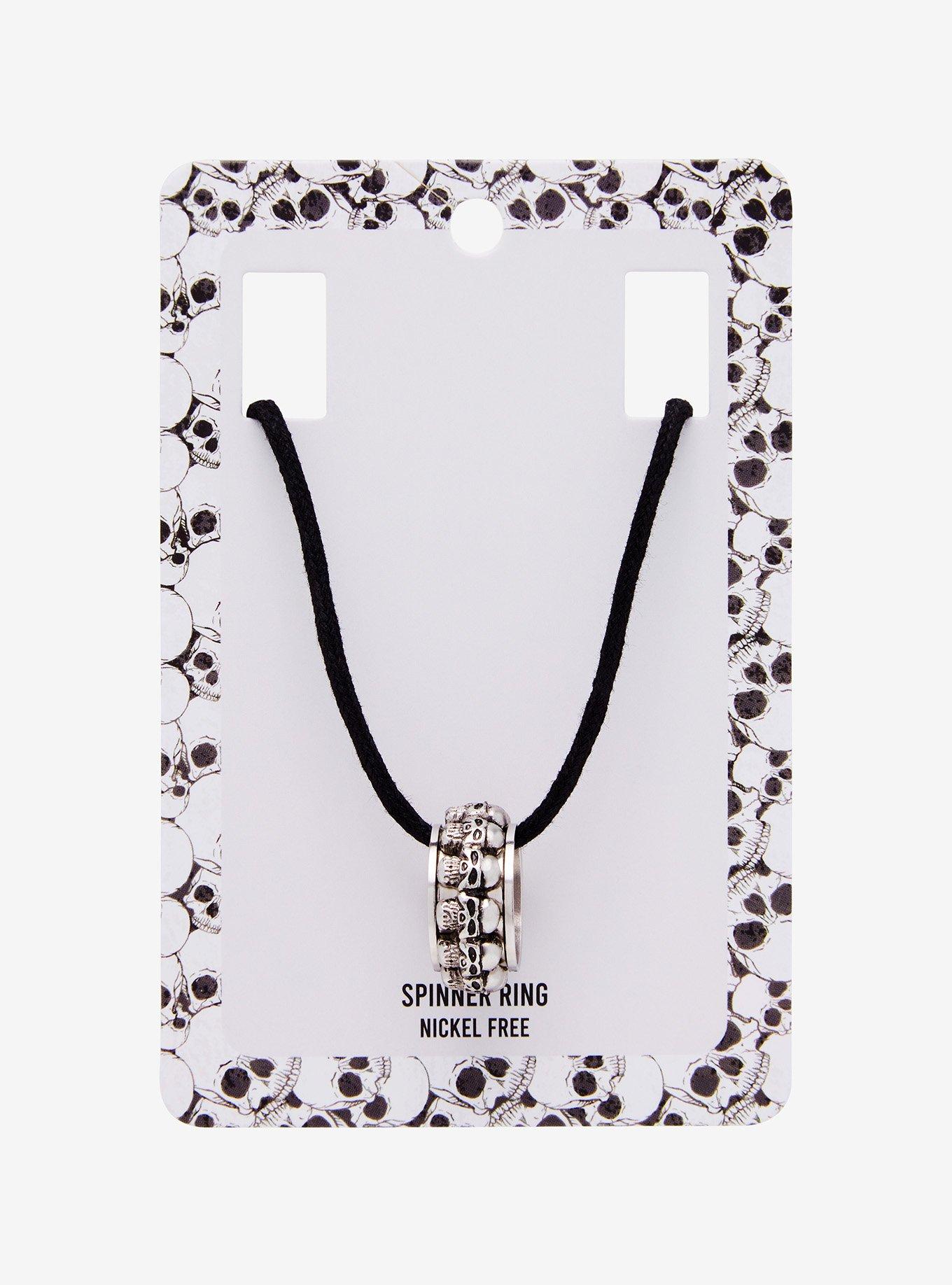 Skull Catacomb Spinner Ring Necklace, , hi-res
