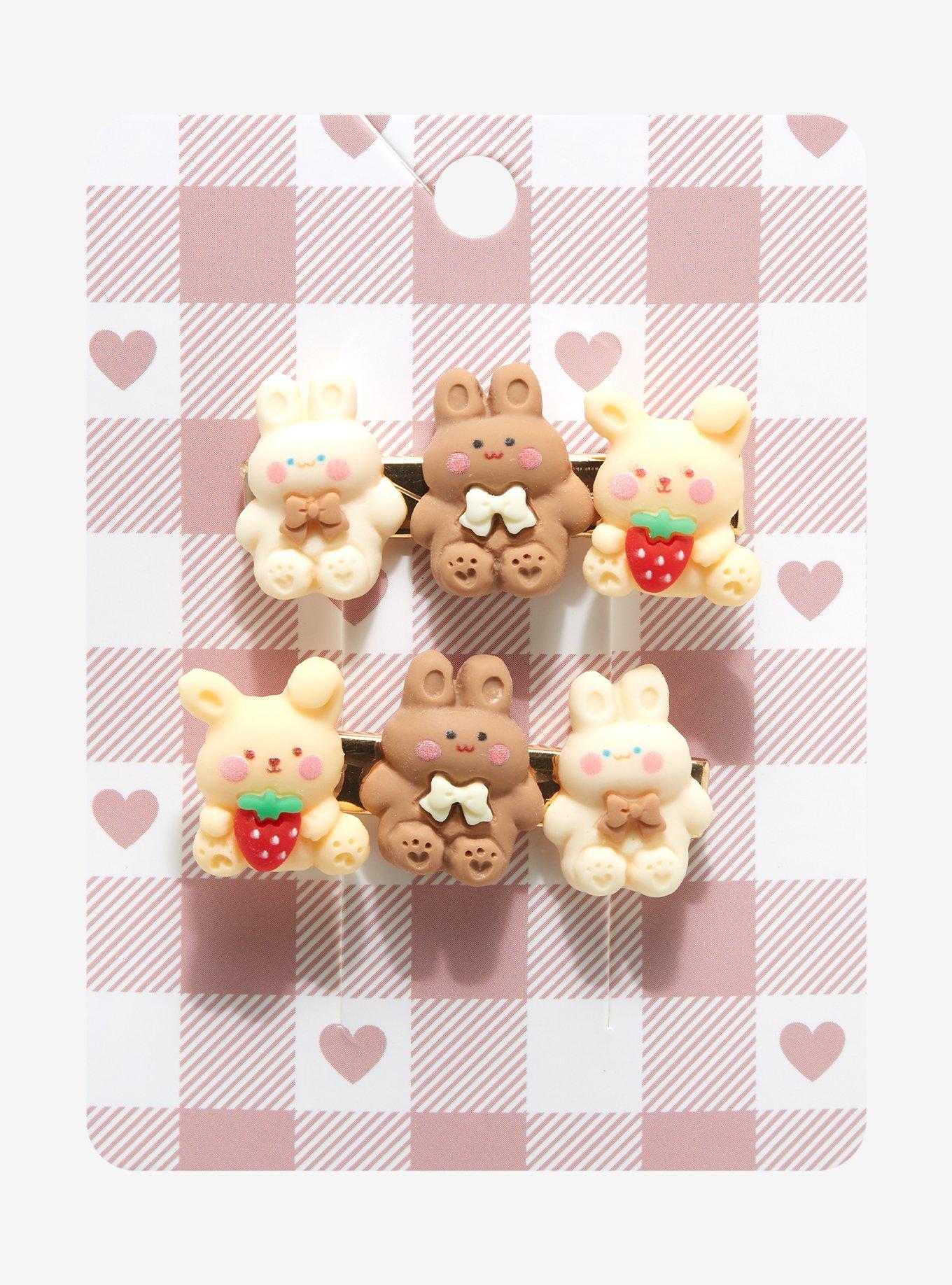 Kawaii Bunny Friends Hair Clip Set, , hi-res
