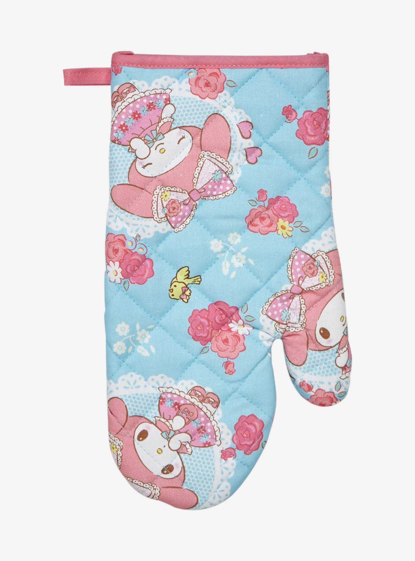 My Melody Floral Oven Mitt, , hi-res