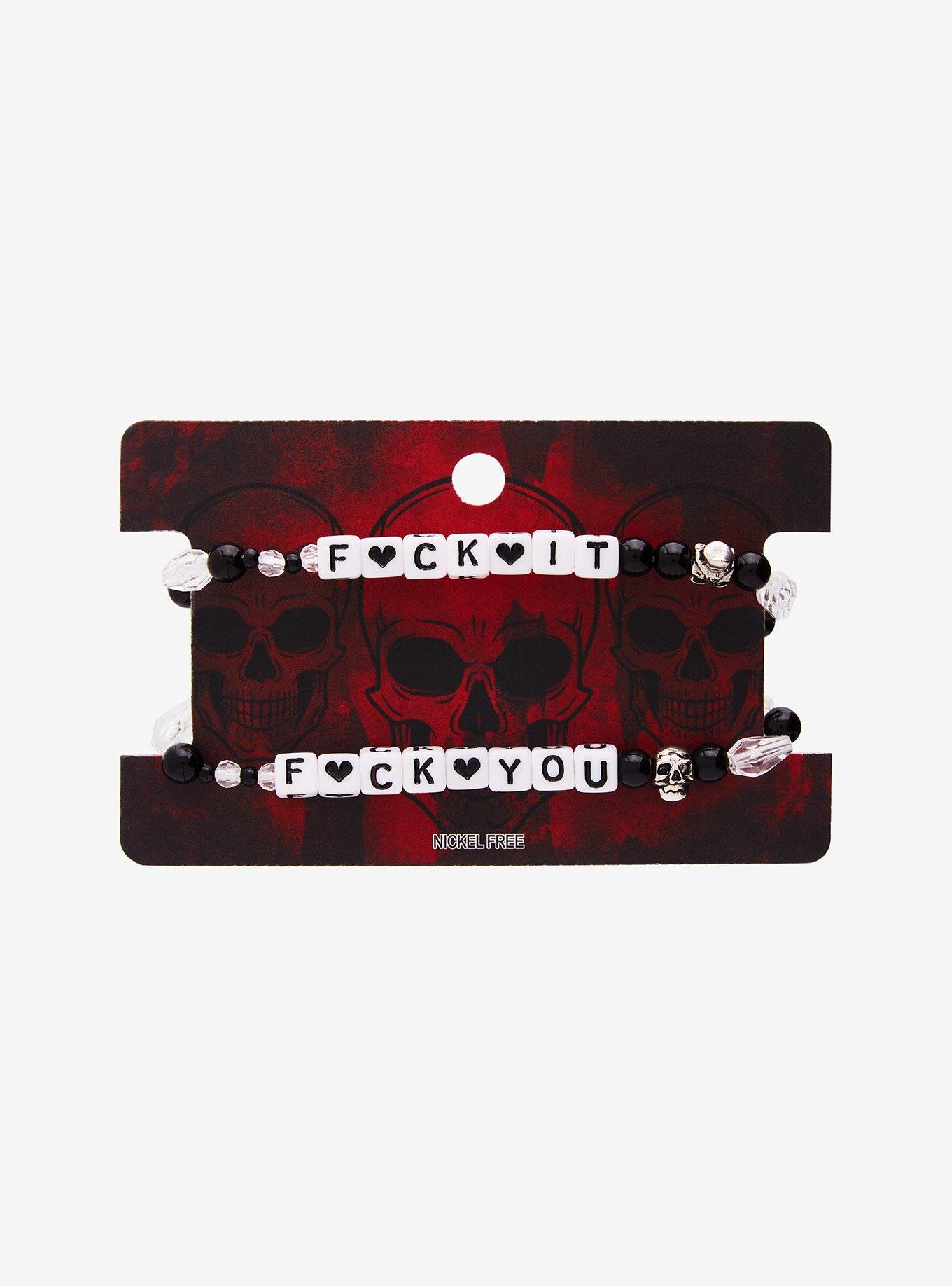 F*ck It & You Best Friend Beaded Bracelet Set, , hi-res