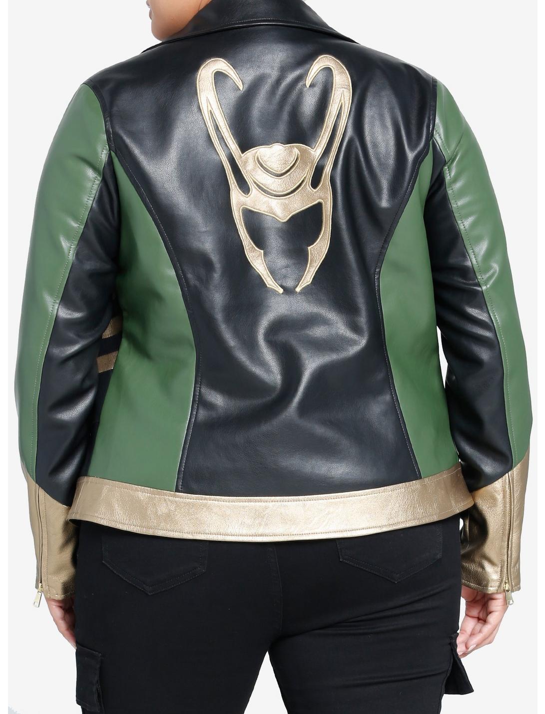 Her Universe Marvel Loki Moto Jacket Plus Size Her Universe Exclusive, MULTI, hi-res