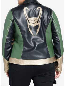Her Universe Marvel Loki Moto Jacket Plus Size Her Universe Exclusive, , hi-res