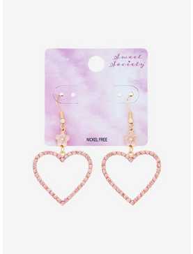 Sweet Society Pink Gem Sakura Earrings, , hi-res