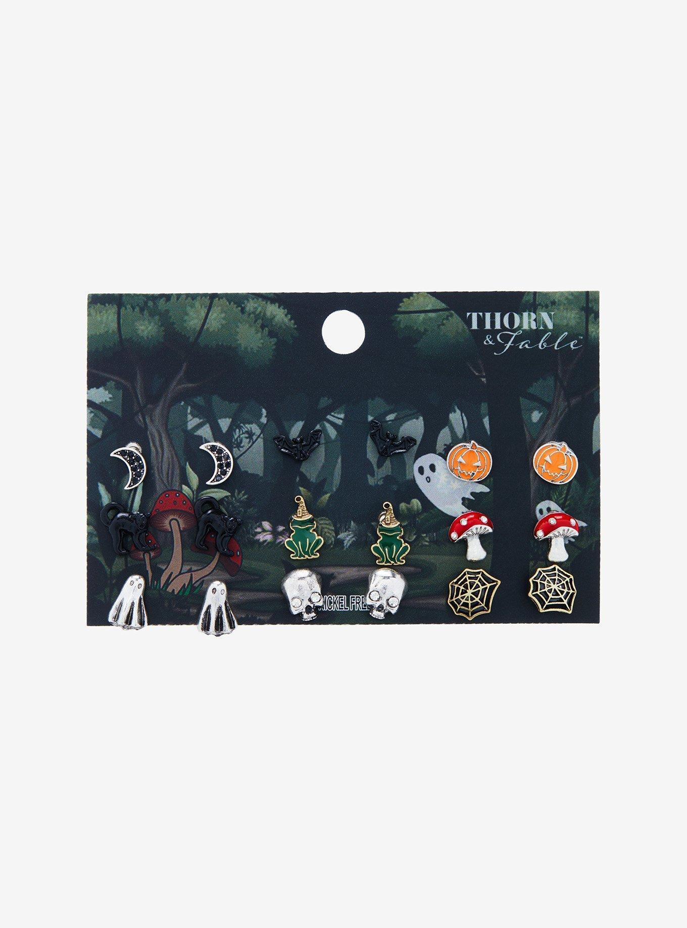 Thorn & Fable Halloween Autumn Stud Earring Set, , hi-res