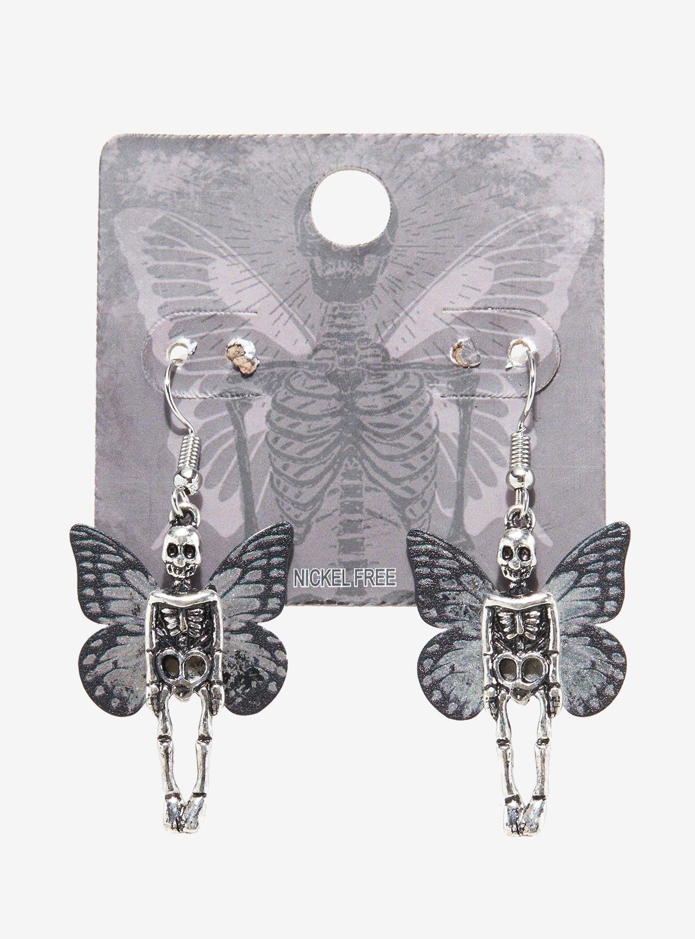 Skeleton Fairy Drop Earrings, , hi-res