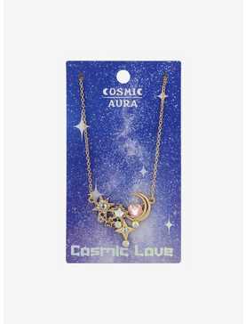 Cosmic Aura Moon Star Necklace, , hi-res