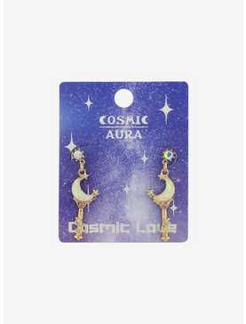 Cosmic Aura Celestial Wand Drop Earrings, , hi-res