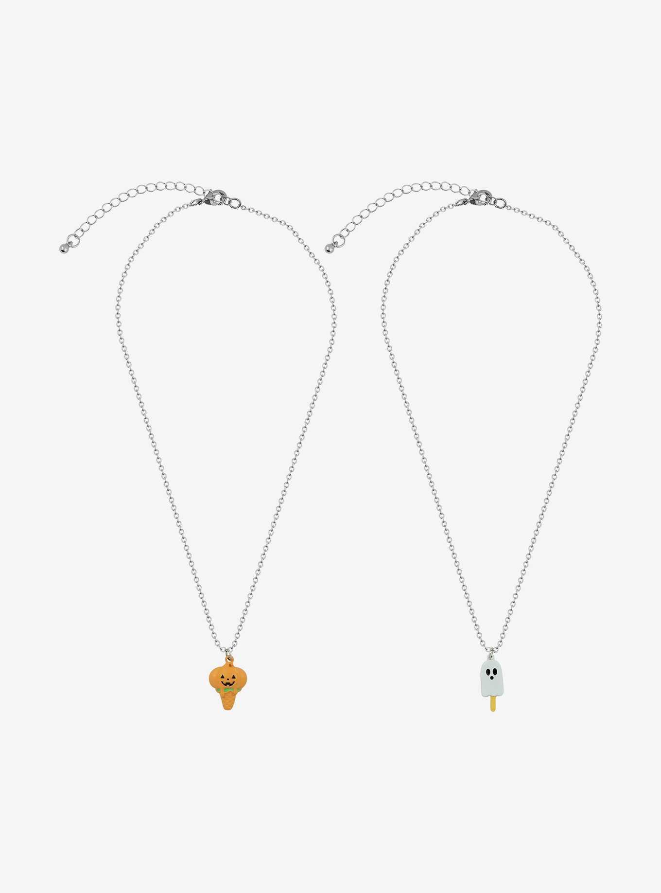 Cosmic Aura Pumpkin & Ghost Popsicle Best Friend Necklace Set, , hi-res