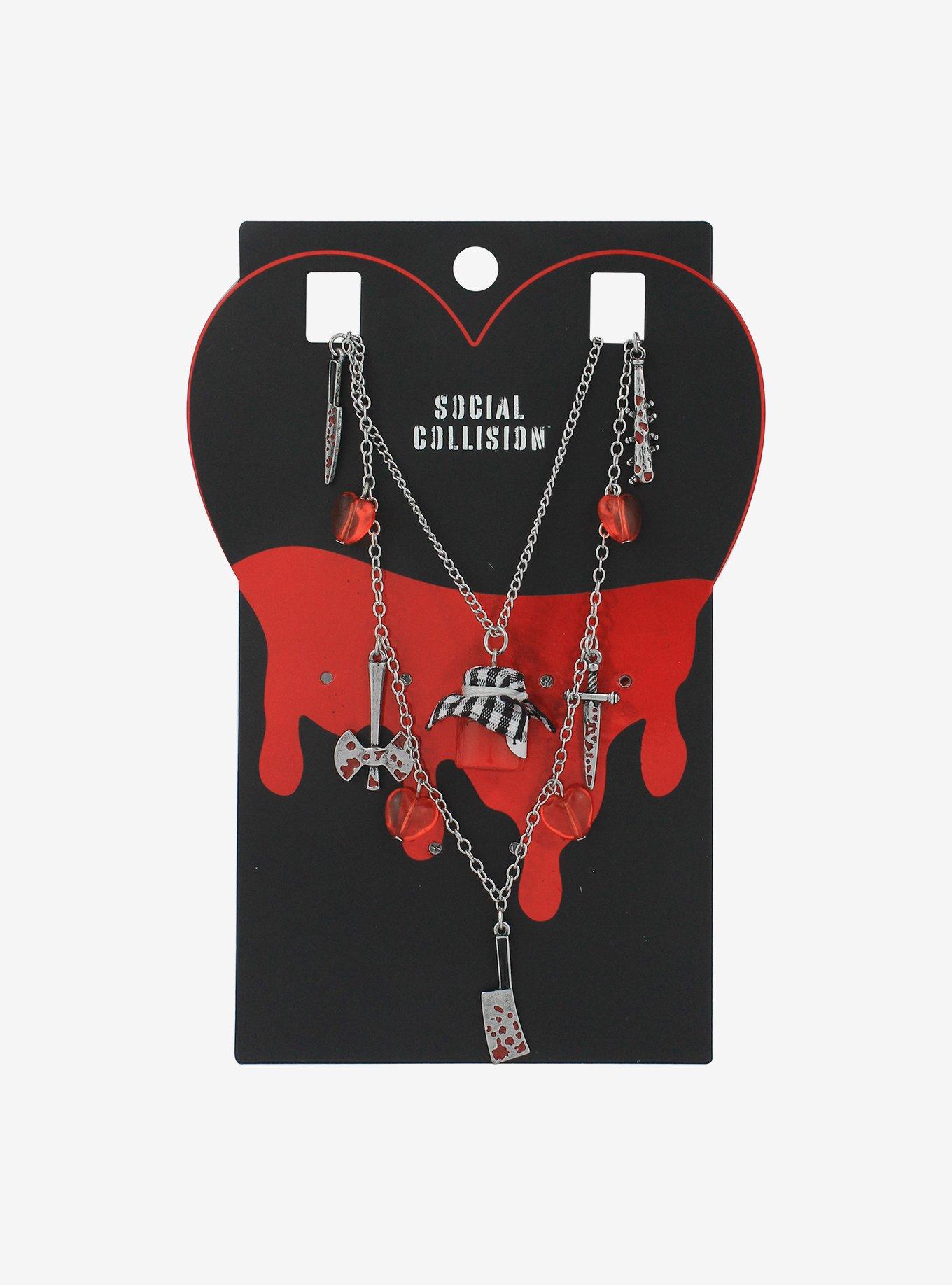 Social Collision Bloody Daggers Necklace