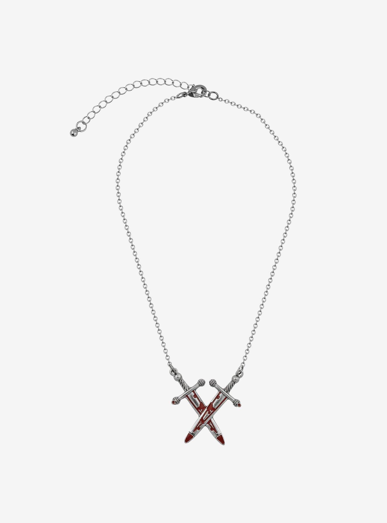 Social Collision Bloody Daggers Necklace, , hi-res