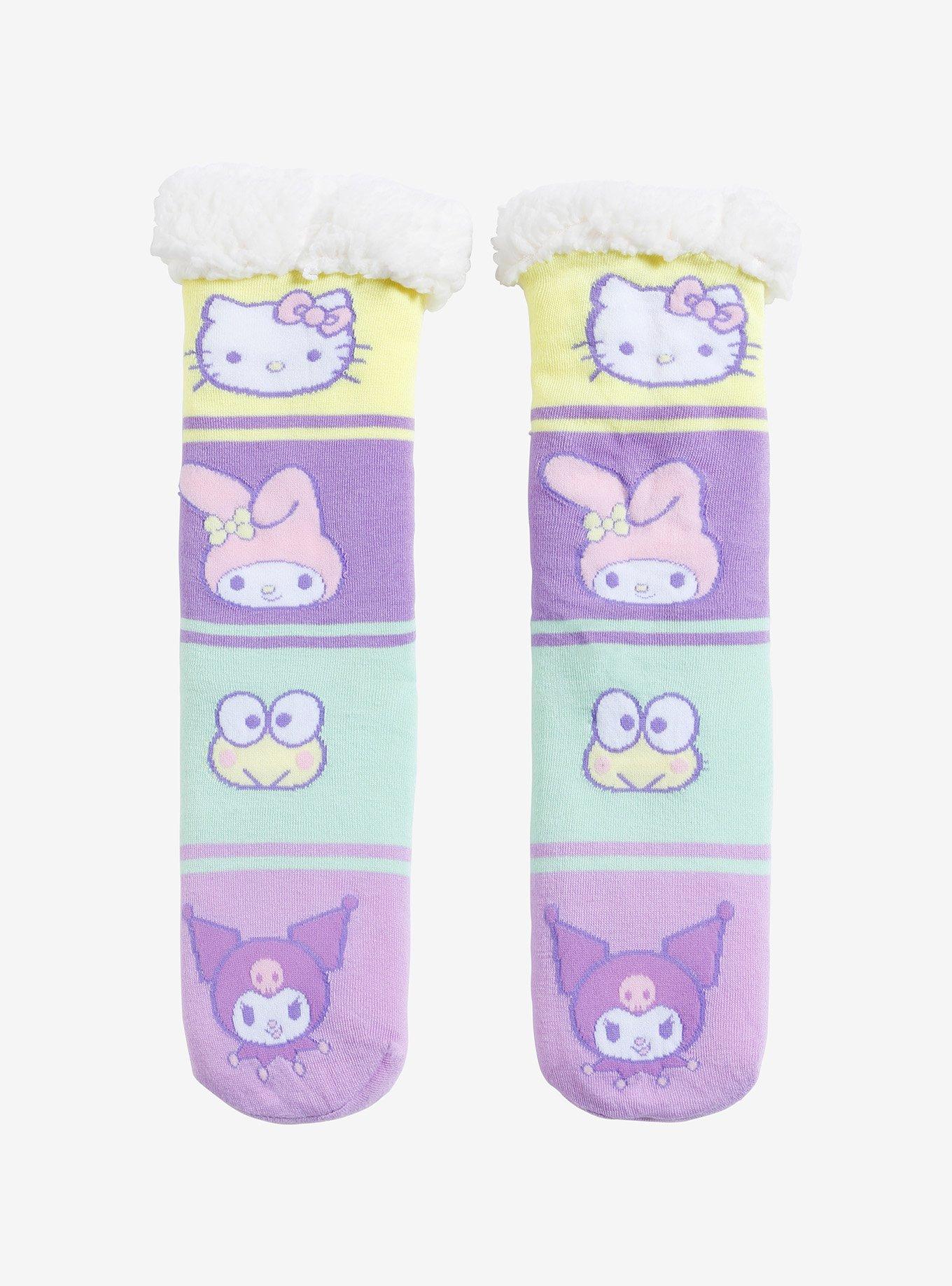 Hello Kitty And Friends Pastel Block Cozy Slipper Socks, , hi-res