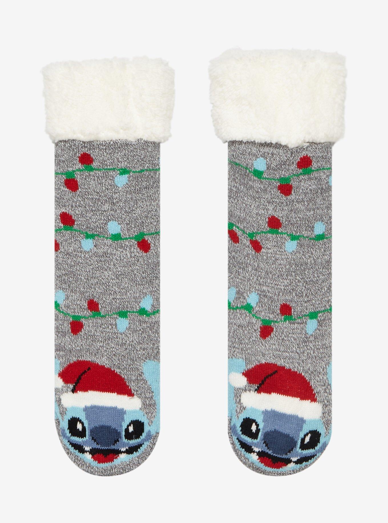 Disney Lilo & Stitch Santa Stitch Lights Cozy Socks, , hi-res
