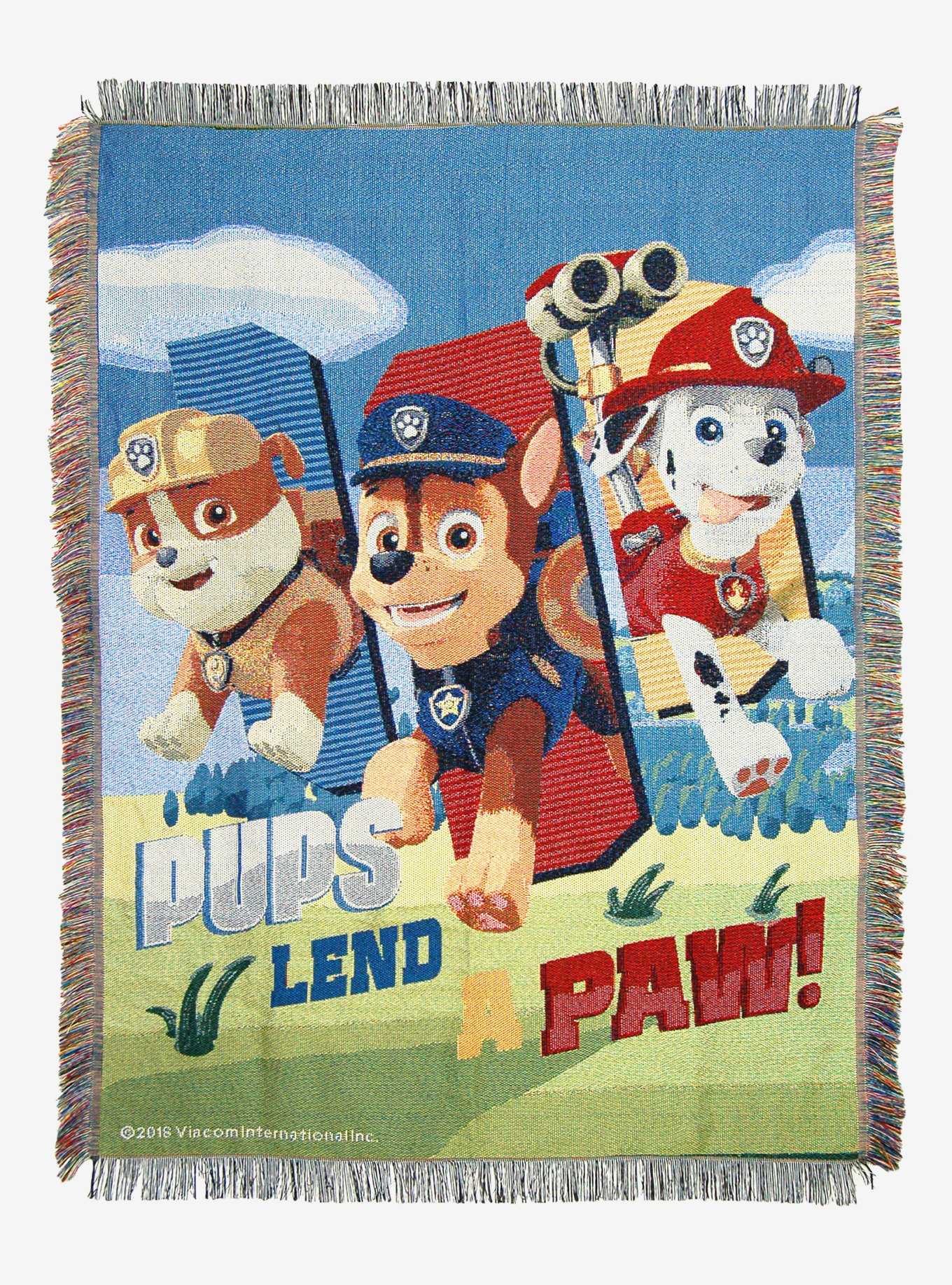 Nickelodeon Paw Patrol Lend A Paw Woven Tapestry Throw Blanket, , hi-res