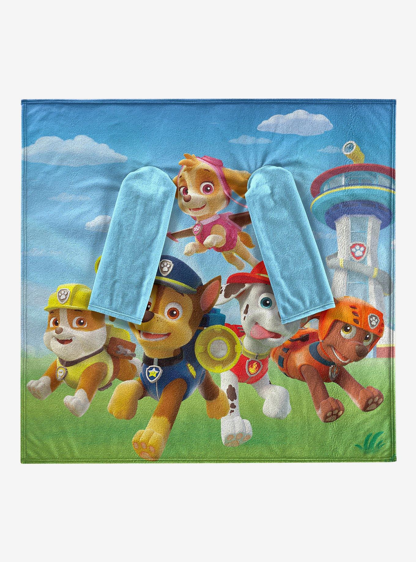 Nickelodeon Paw Patrol Race To Rescue Youth Silk Touch Comfy Throw Blanket With Sleeves, , hi-res