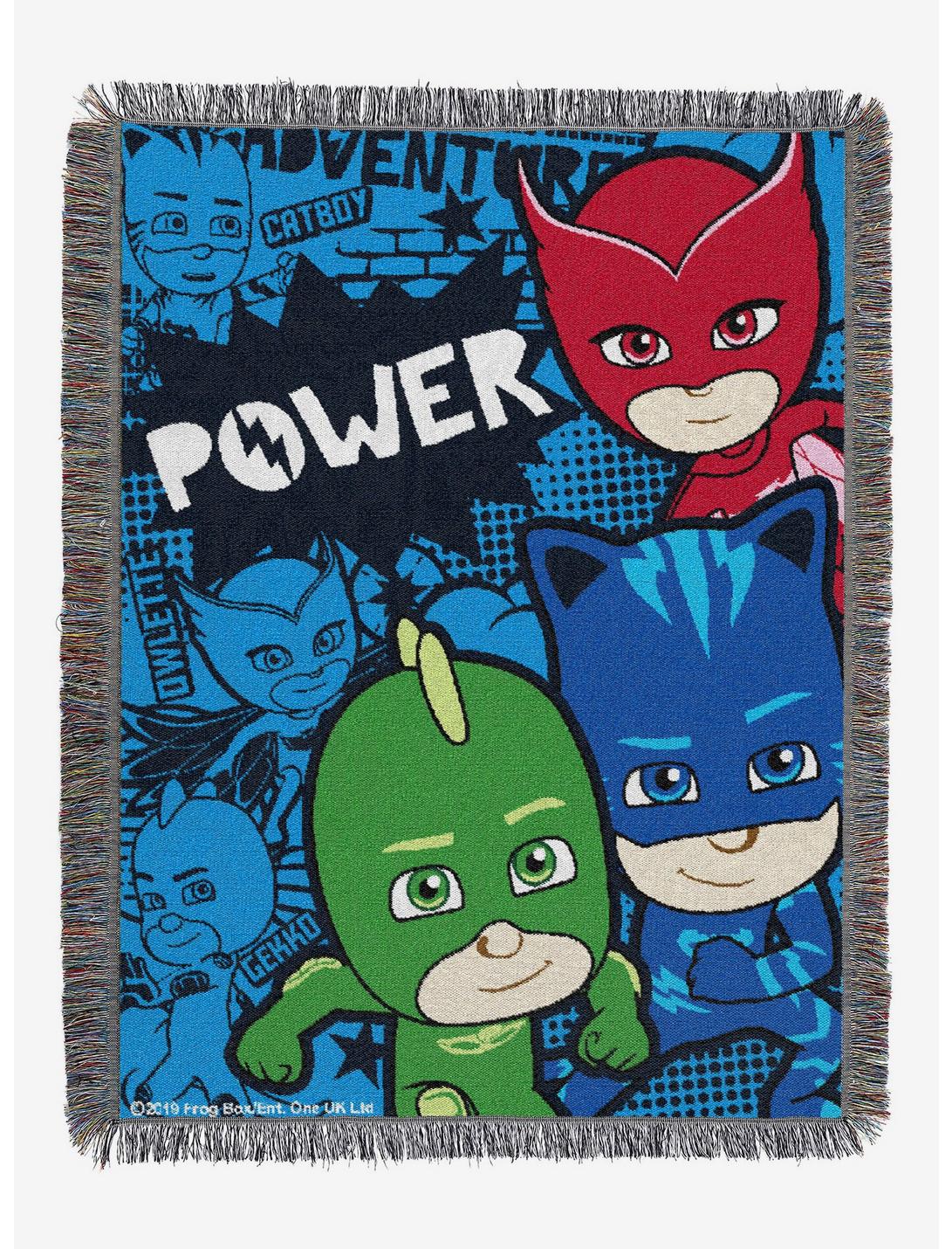 Pj Masks Power Trio Woven Tapestry Throw Blanket, , hi-res