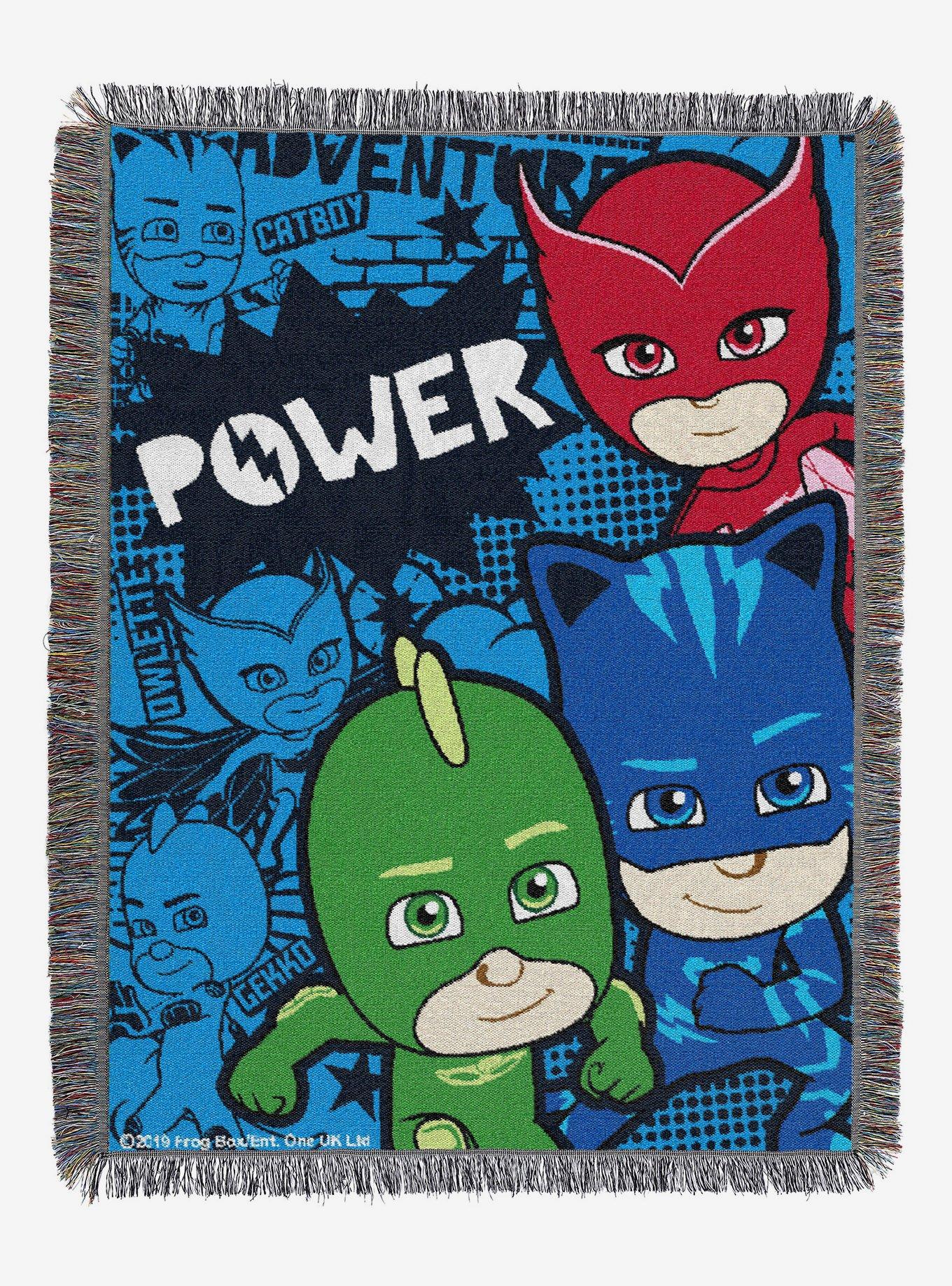 Pj Masks Power Trio Woven Tapestry Throw Blanket, , hi-res